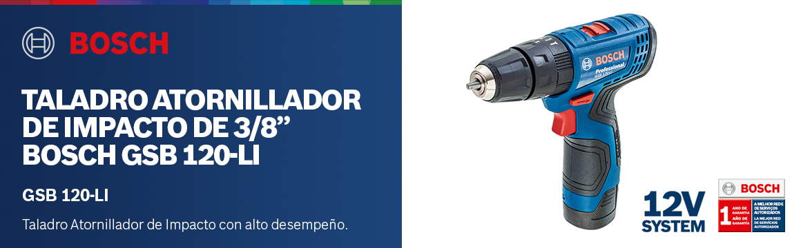 Taladro Percutor Y Atornillador Bosch Profesional Gsb 120 Li