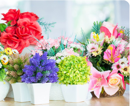 Plantas y flores artificiales para el hogar